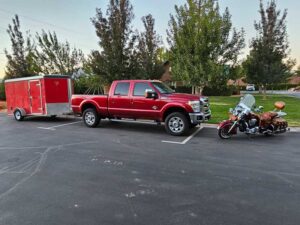 red-truck,-red-trailer,-red-motorcycle